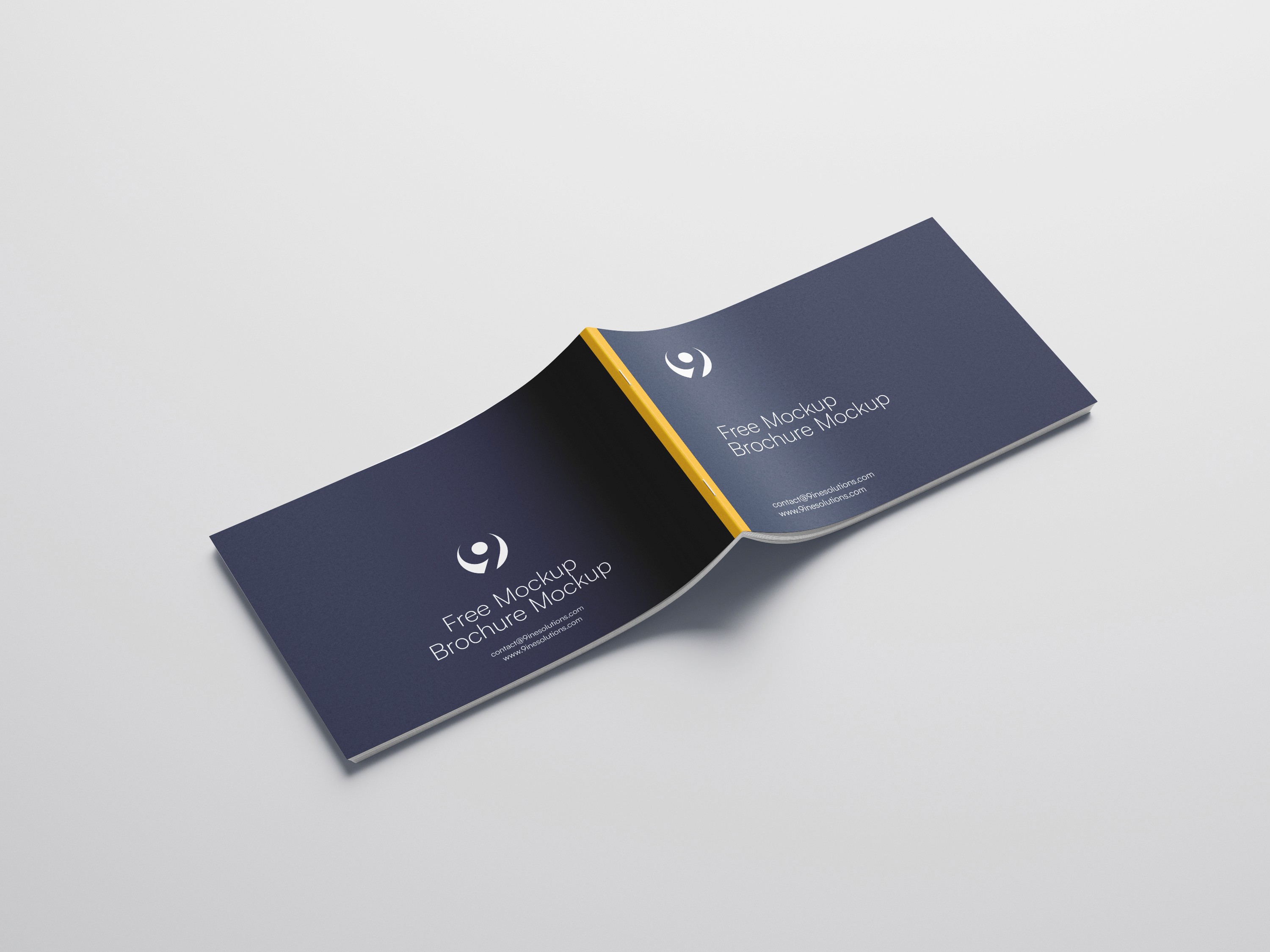 Free Open Brochure Mockup