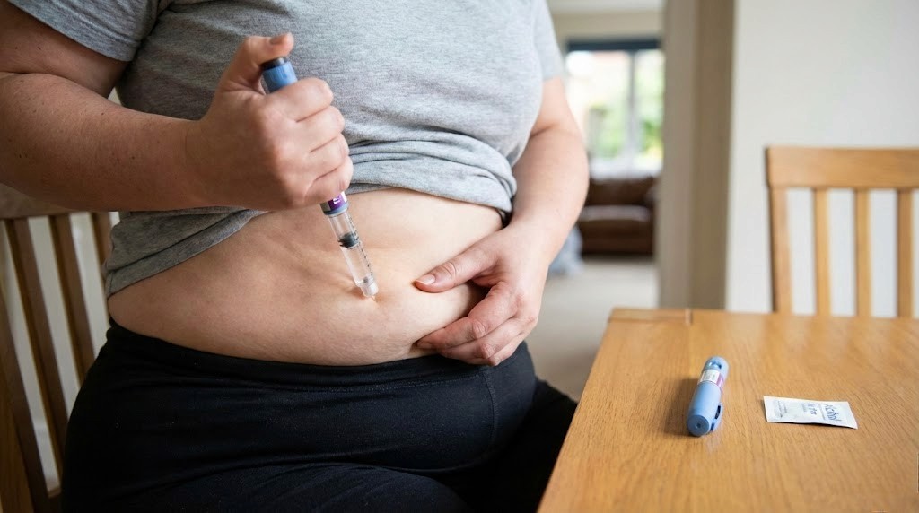 How to inject tirzepatide in stomach