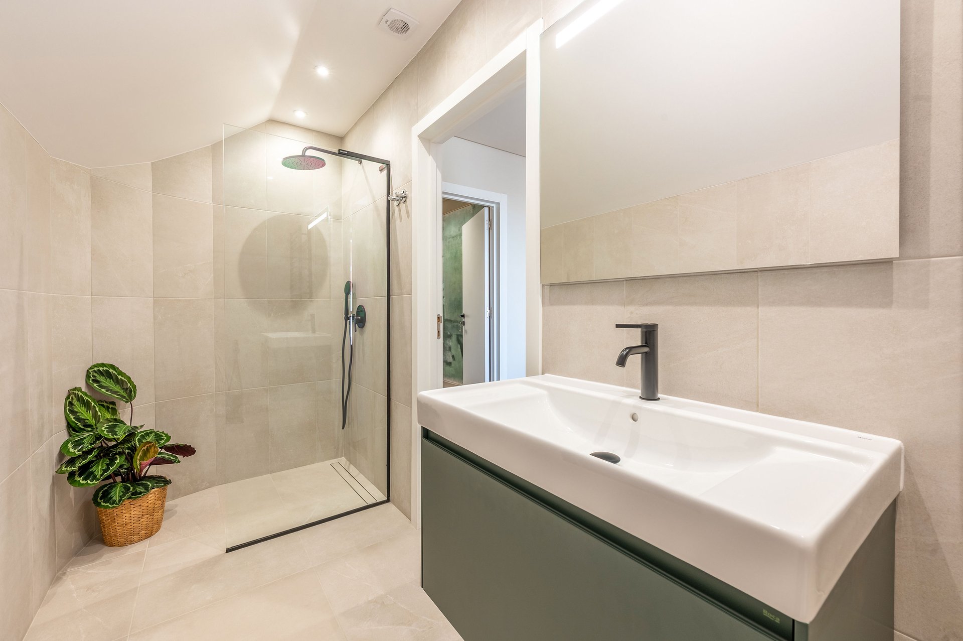 Modern bathroom interior at Villa Flora