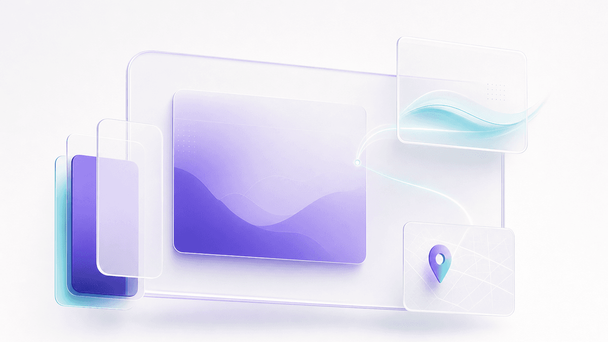 Abstract modular design elements forming one cohesive app section.
