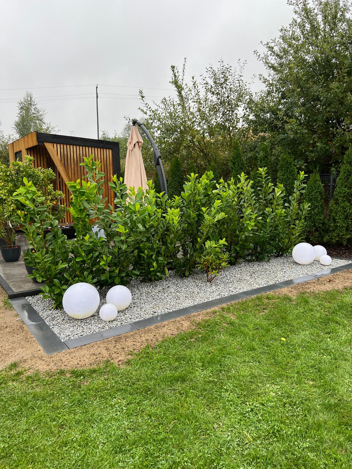 Beautiful landscaped garden with greenery and outdoor design elements.