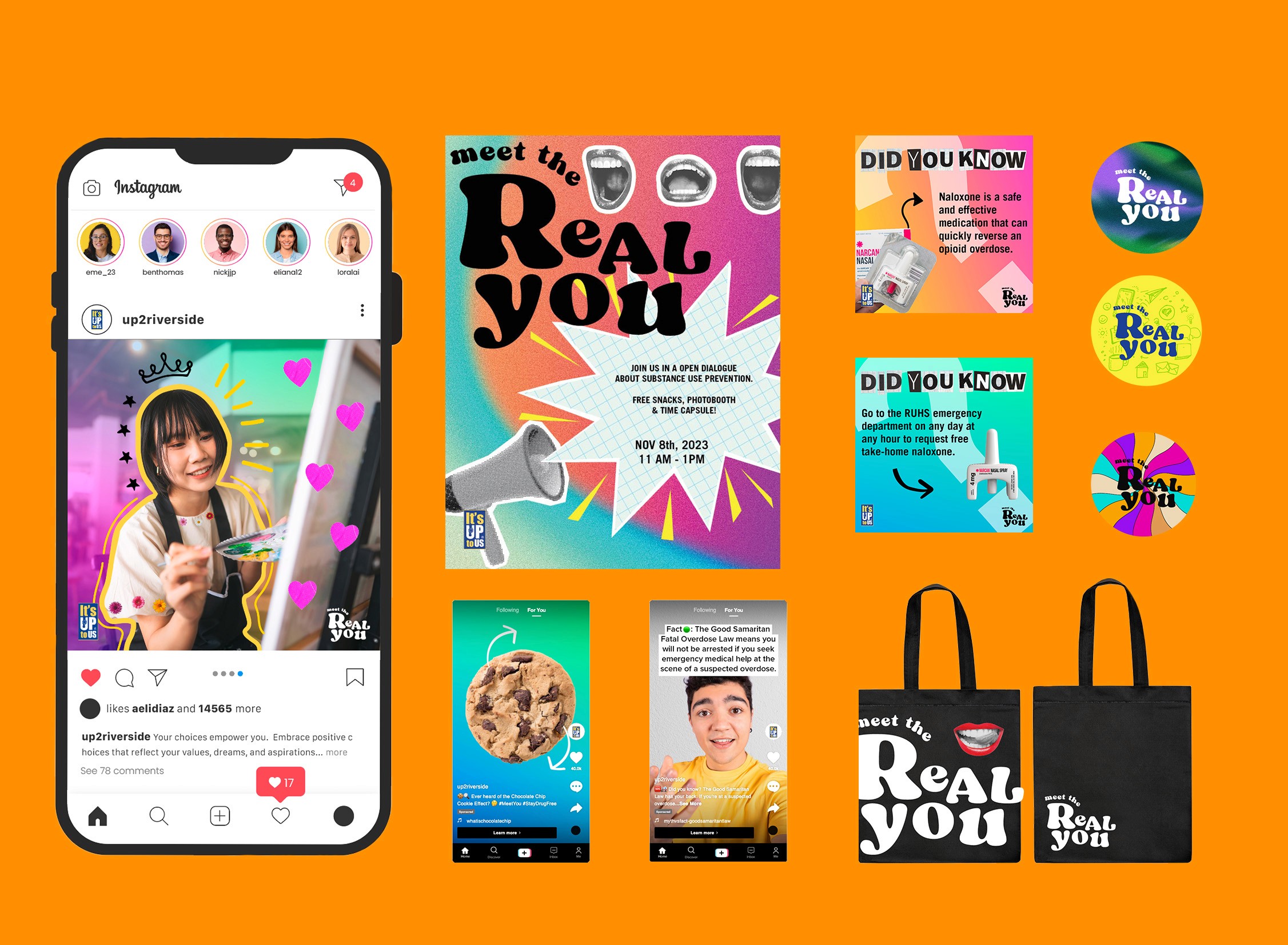 Image of a variety of items on a flat surface. This template is designed by Huehaus