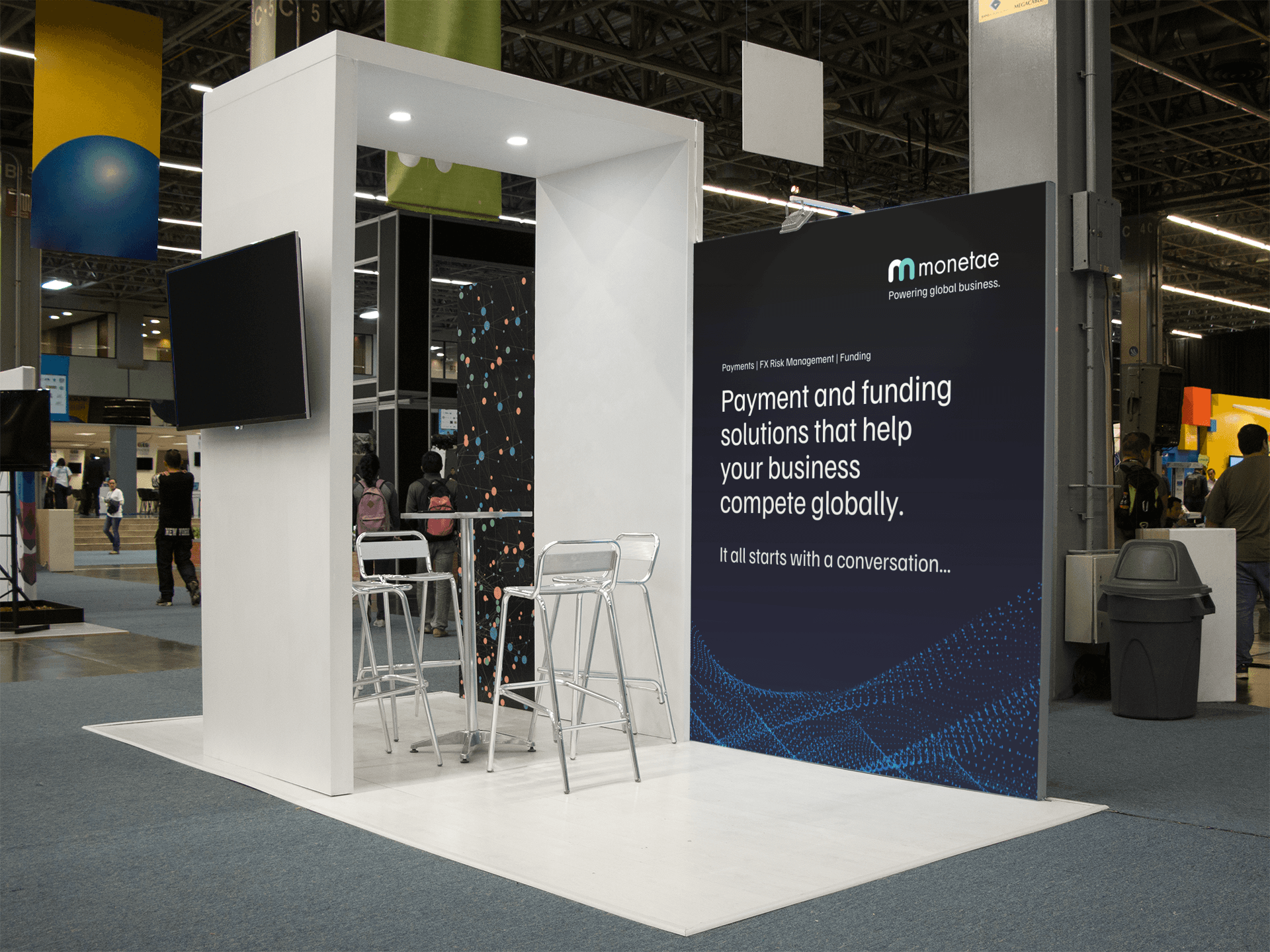 Monetae Advertising Banner at Expo Excel