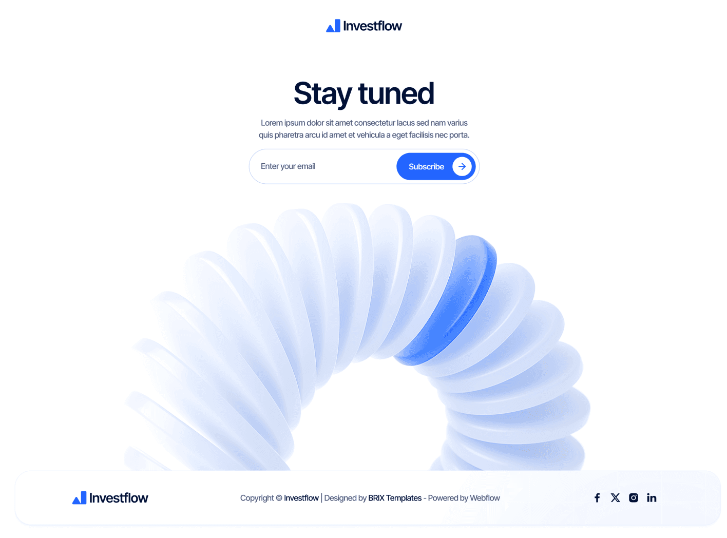 Investflow - Coming Soon Page - Investing Firm Framer Template