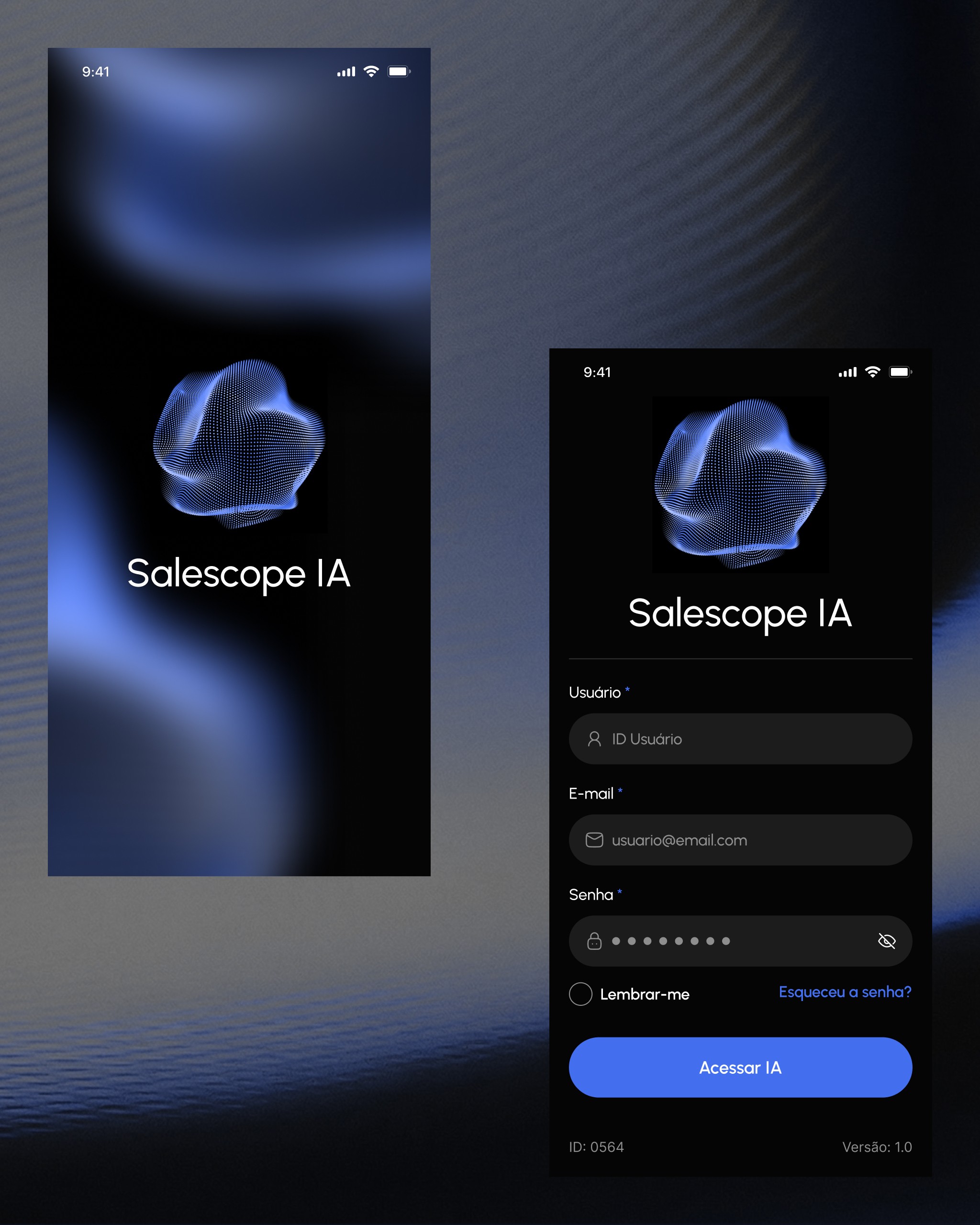 A two screens from the hair salon website