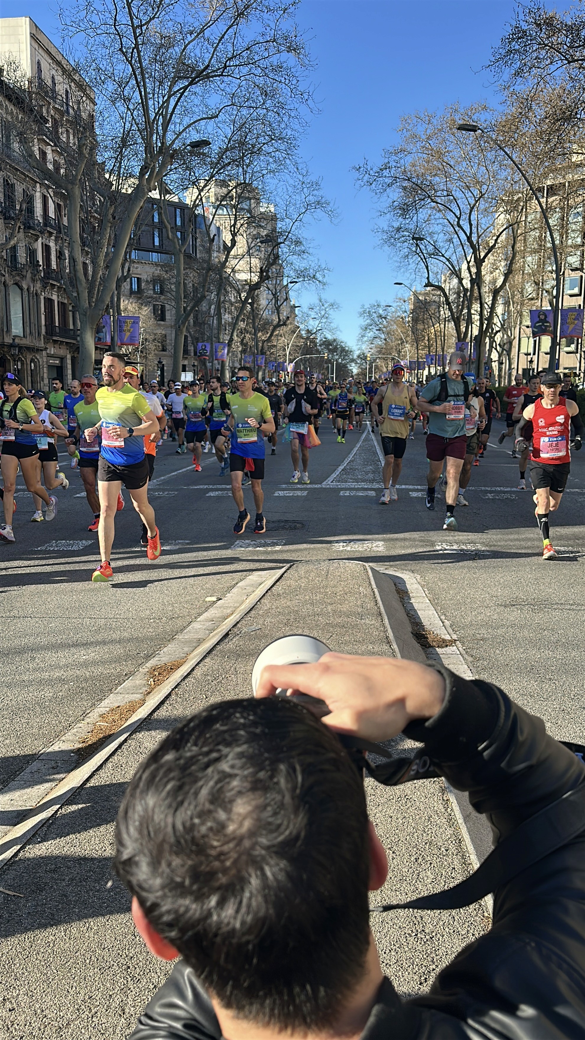 fotografo deportivo en la maraton de zurich
