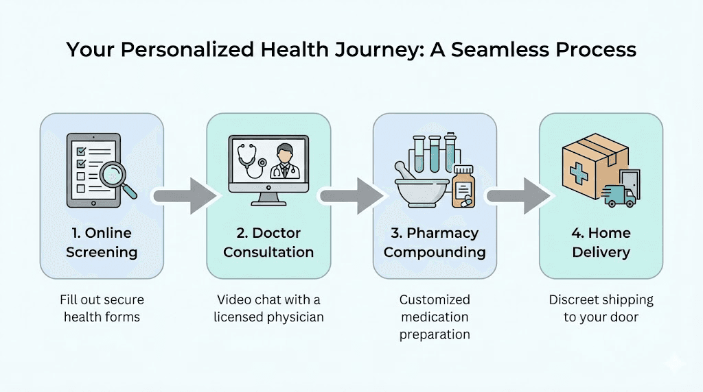 How Orderly Meds tirzepatide ordering process works step by step