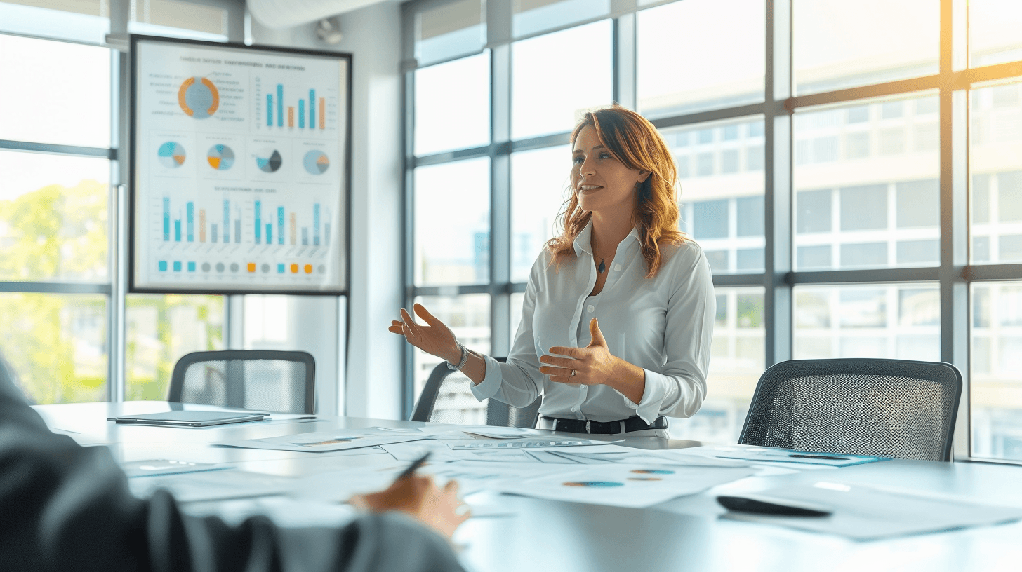 Woman Discussing Strategy