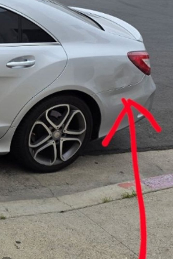 Mercedes CLS quarter panel dent repair
