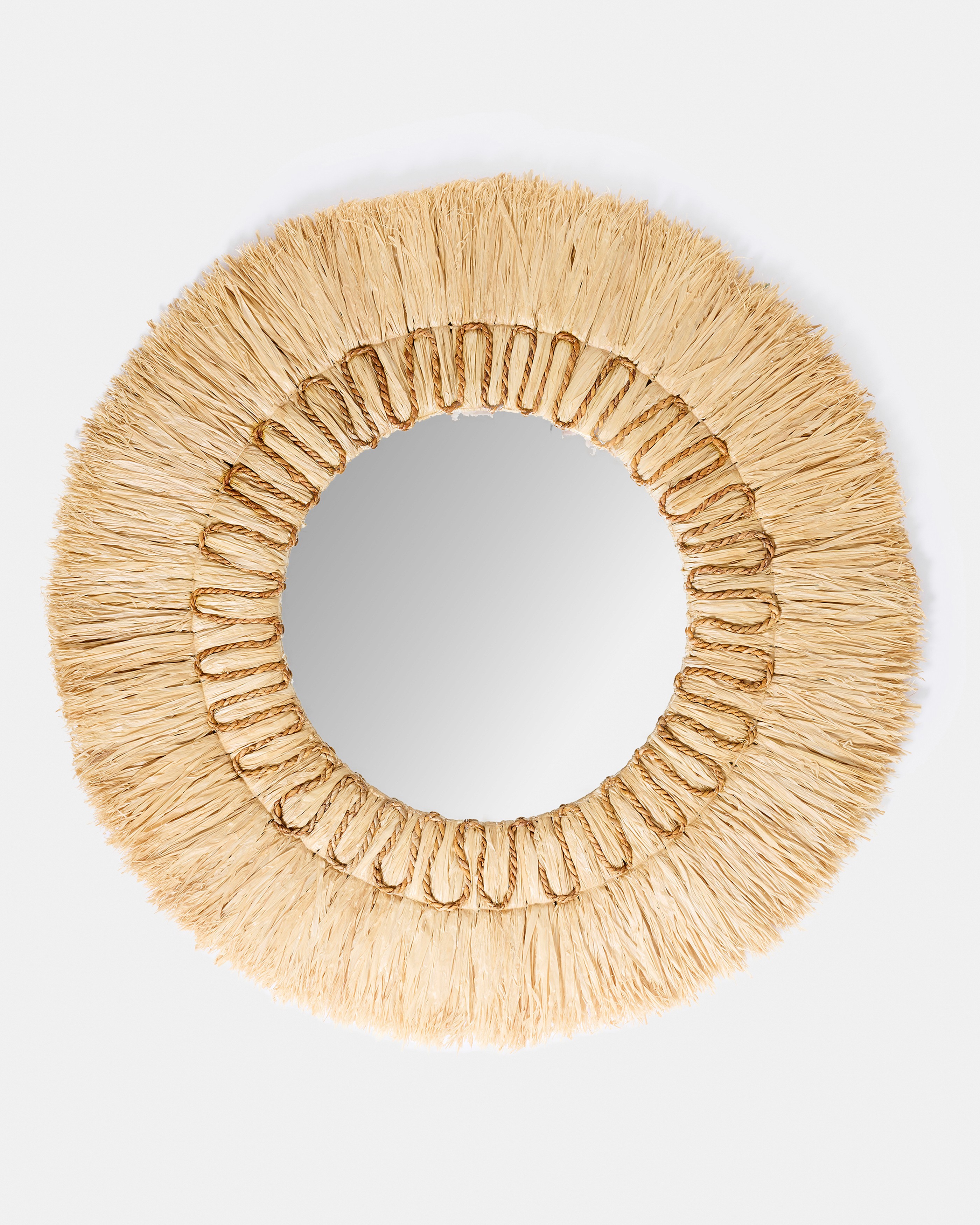 miroir en fibres naturelles