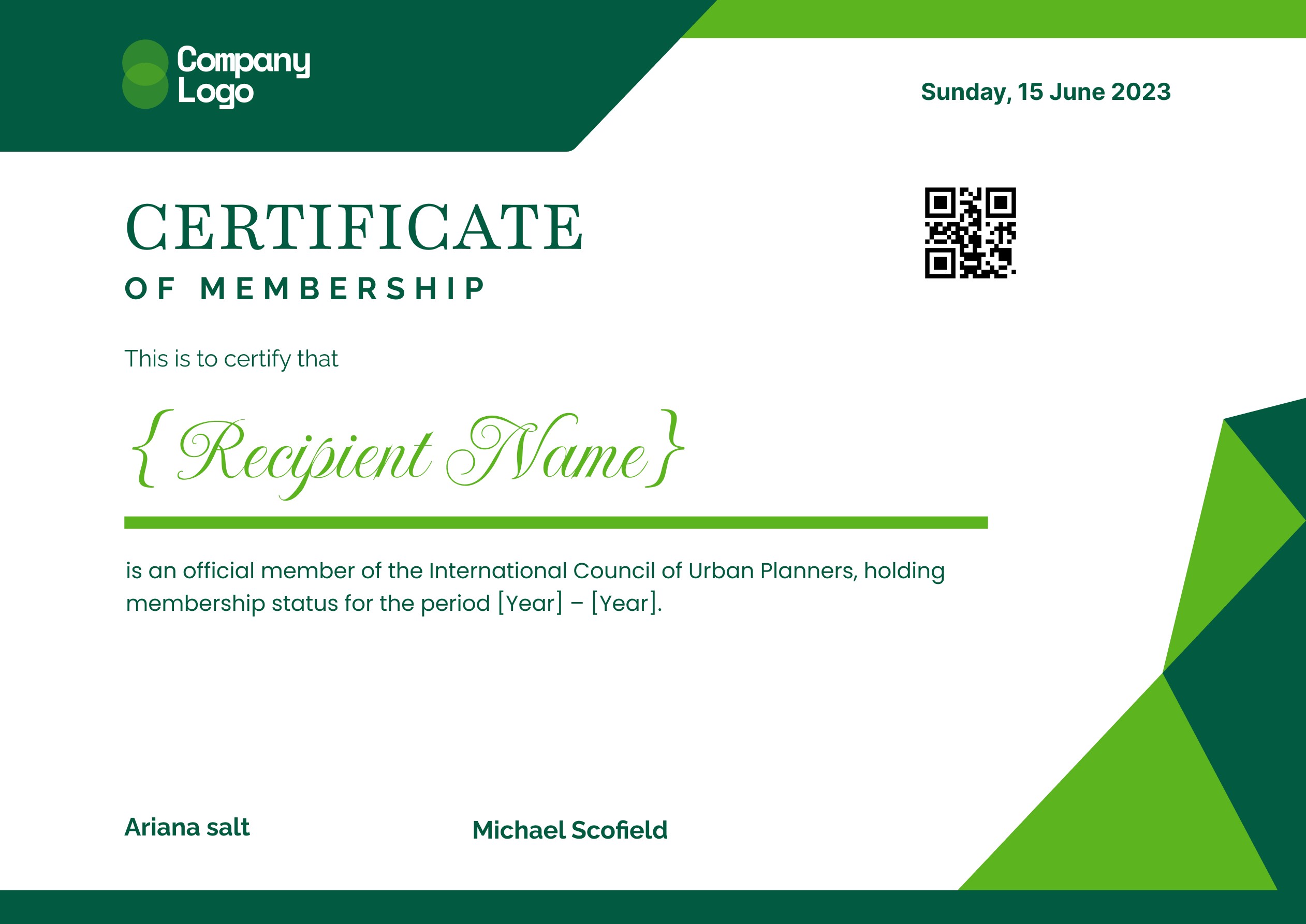 Wauld - Professional and classic membership certificate template