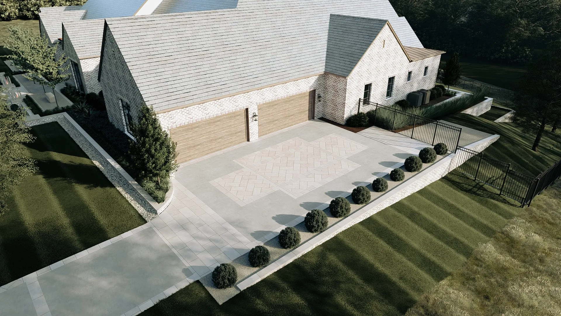 Sustainable landscape design with low maintenance plants in Montrachet, Fort Worth