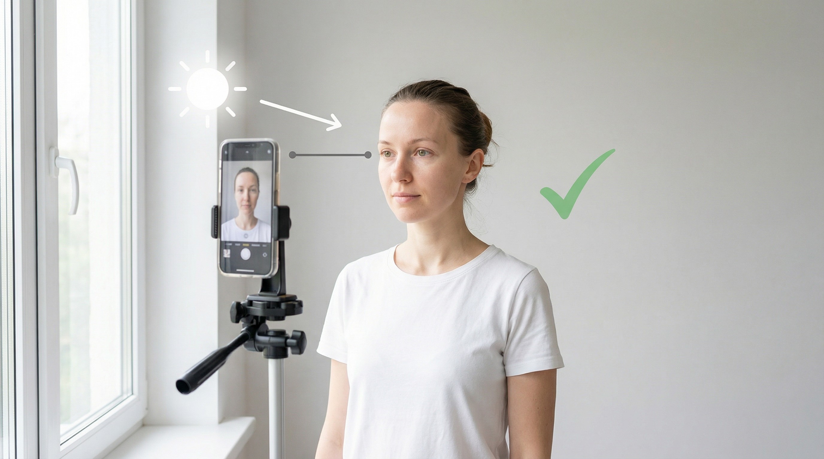 Instrukcja jak zrobić zdjęcie do analizy kolorystycznej online - światło, tło, pozycja