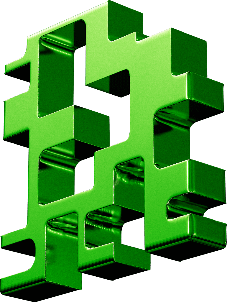 green 3D object