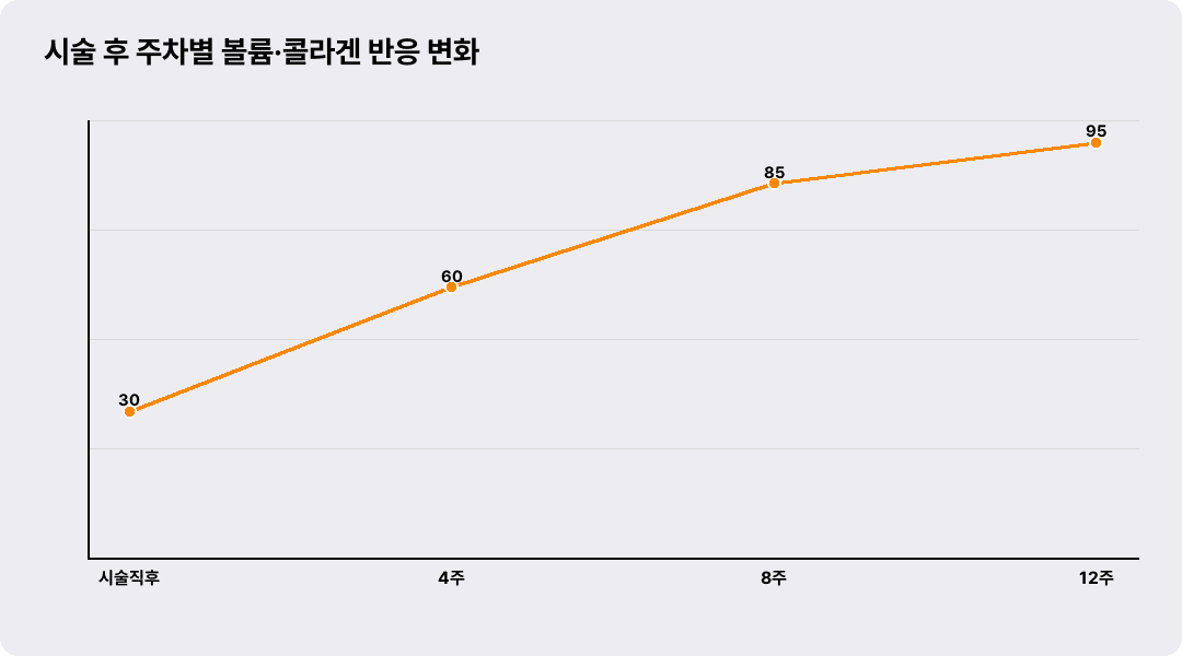 시술 후 주차별 볼륨·콜라겐 반응 변화