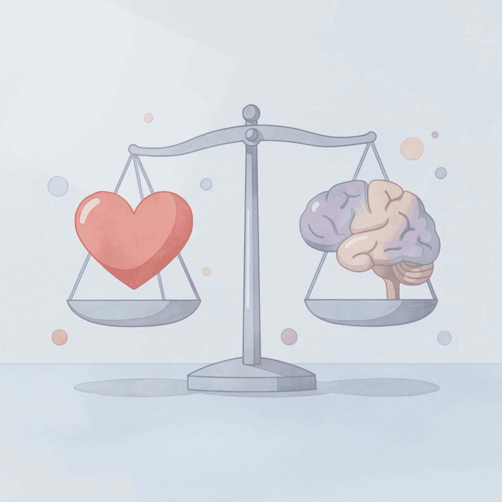 Balance scale showing trader strengths versus firm restrictions