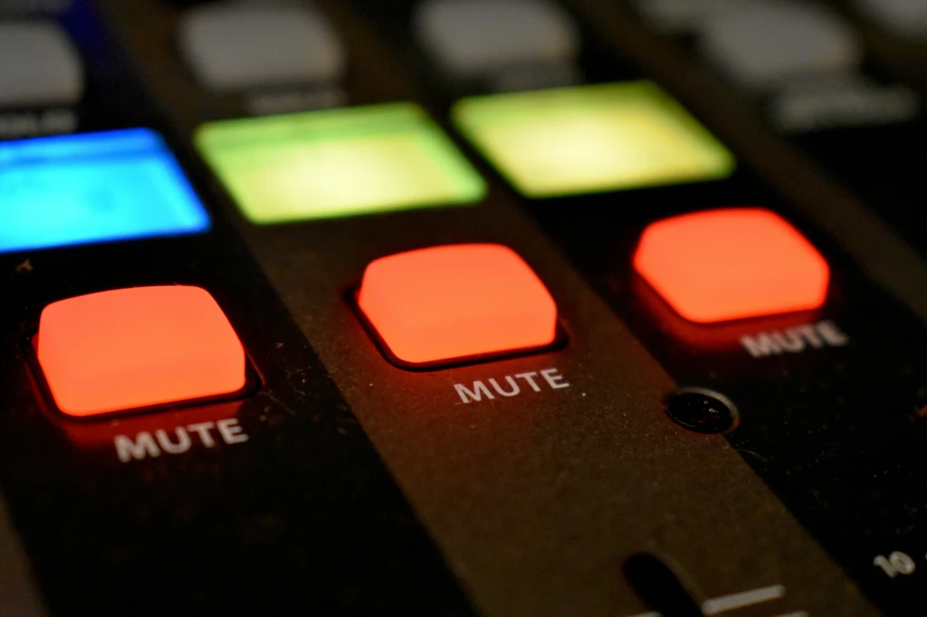 Zoom controls bar with mute microphone button highlighted