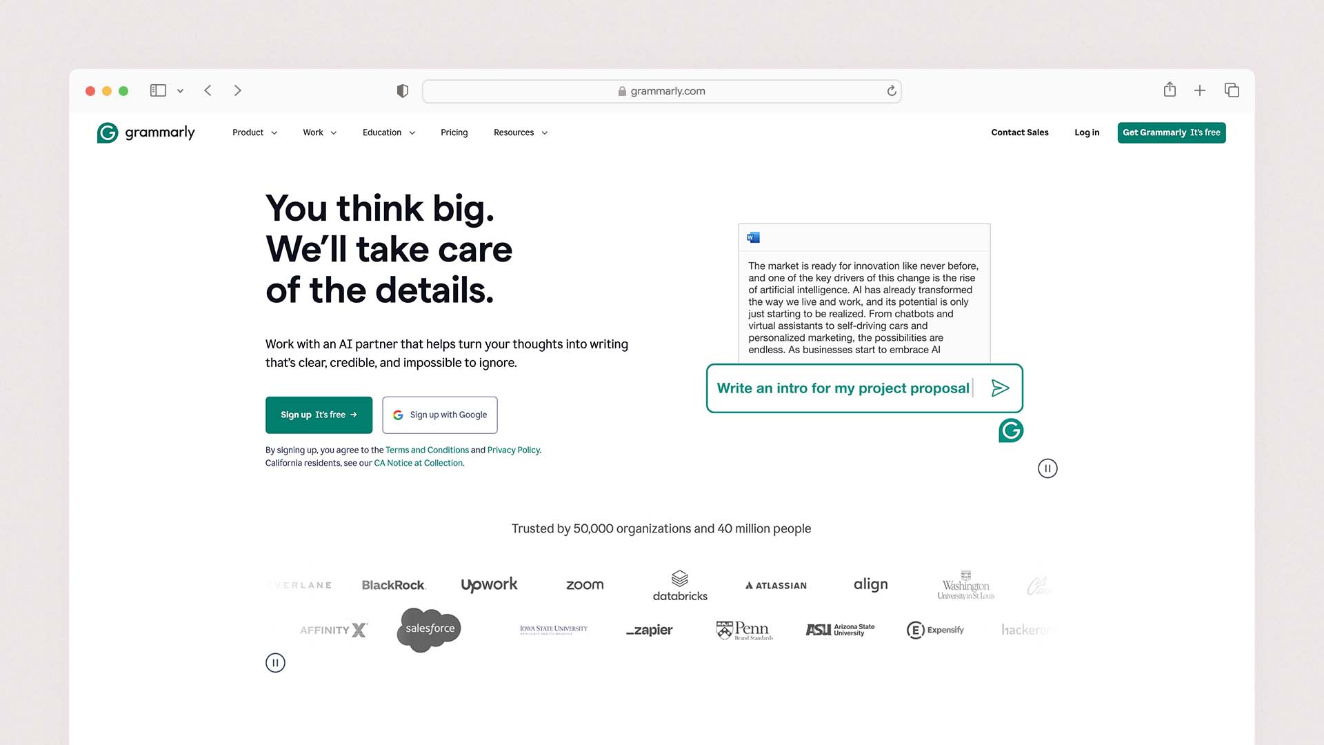 Grammarly — Best AI Writing Enhancer