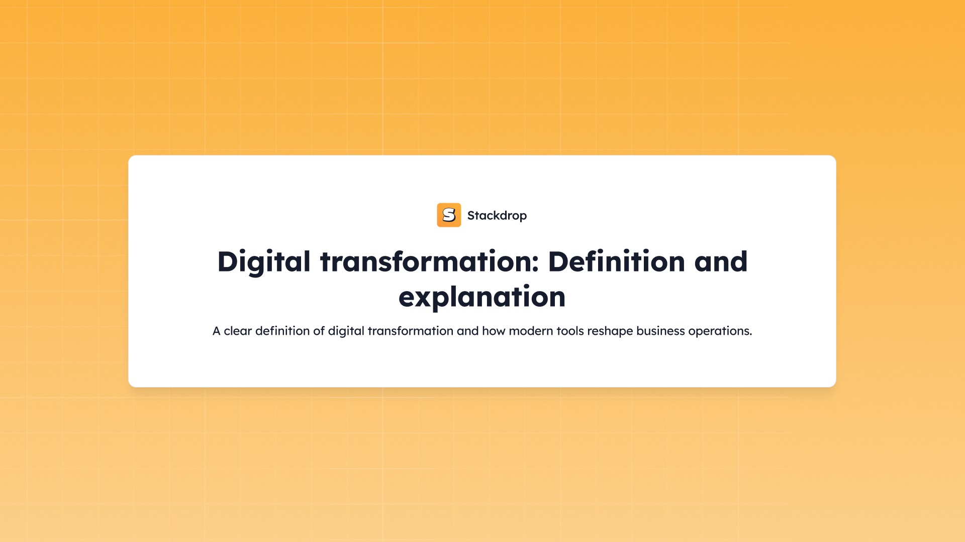 digital transformation glossary