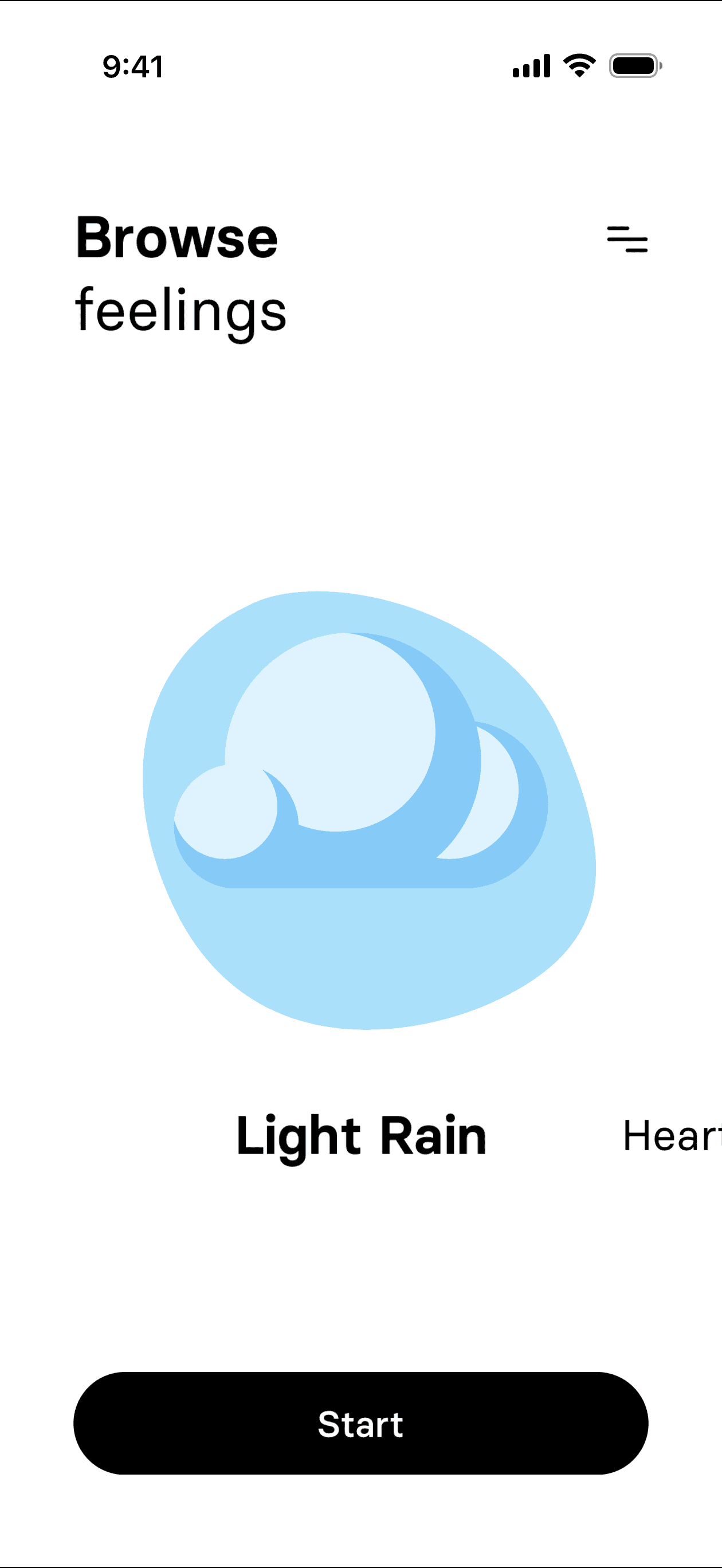 Selecting your haptic feeling in the Thrum app