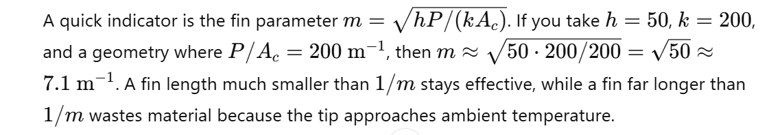 Fin parameter explanation
