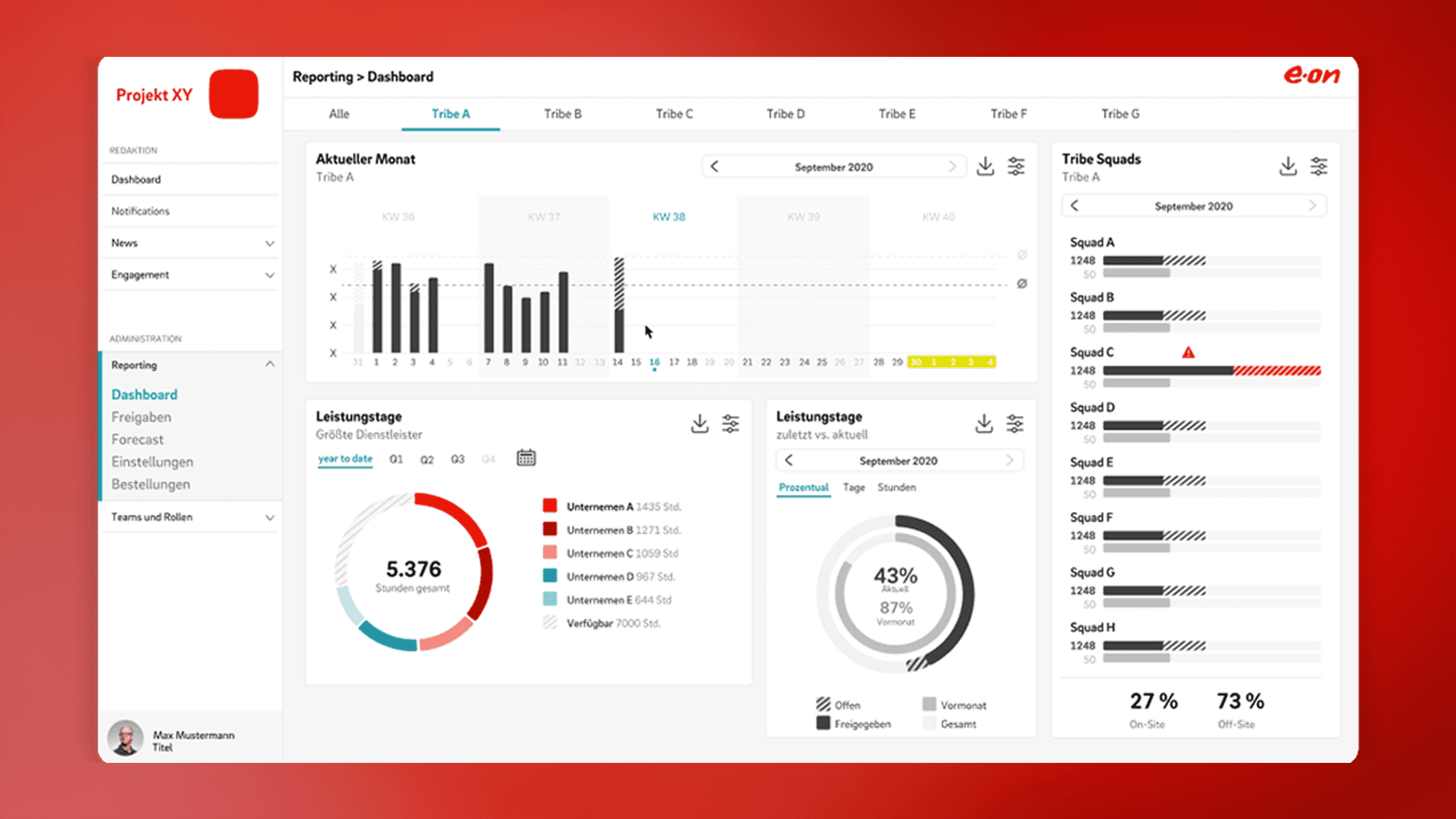 Projektbild: Zeiterfassungs-Webapp für E.ON SE
