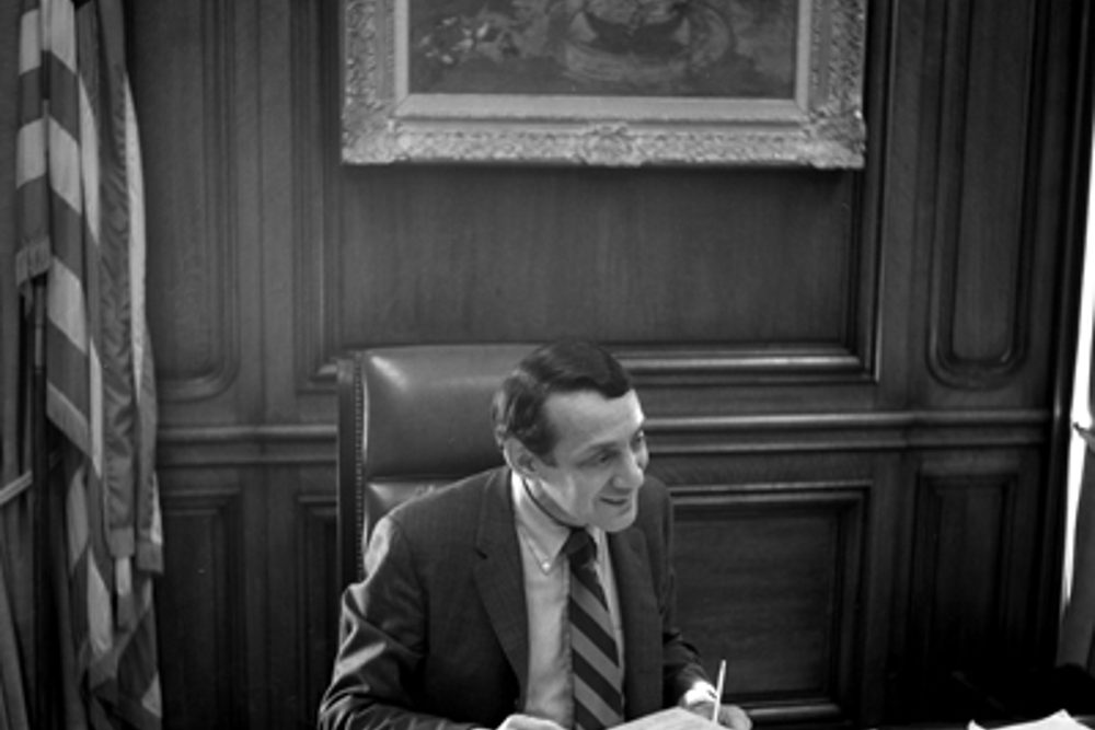 Harvey Milk at San Francisco City Hall in 1978
