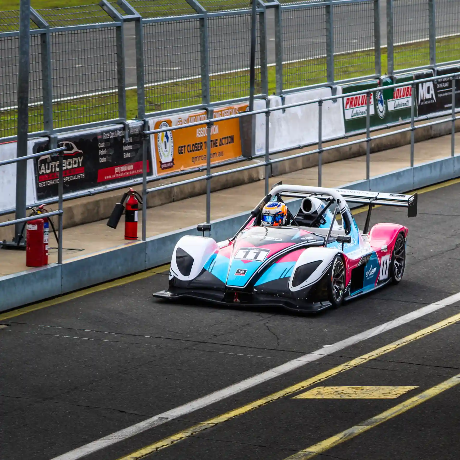 Isaac McNeill racing on track