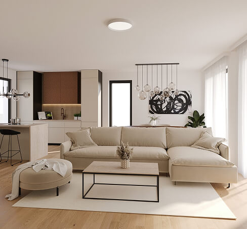 תצלום סלון מדירה להשכרה בתיווך כרטיס נכס