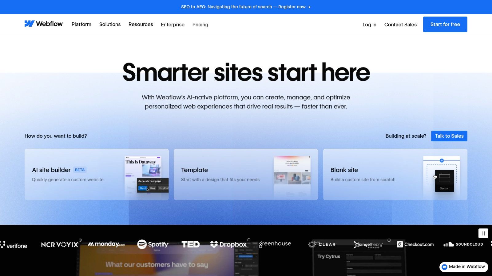 Webflow (templates + Showcase/Cloneables)
