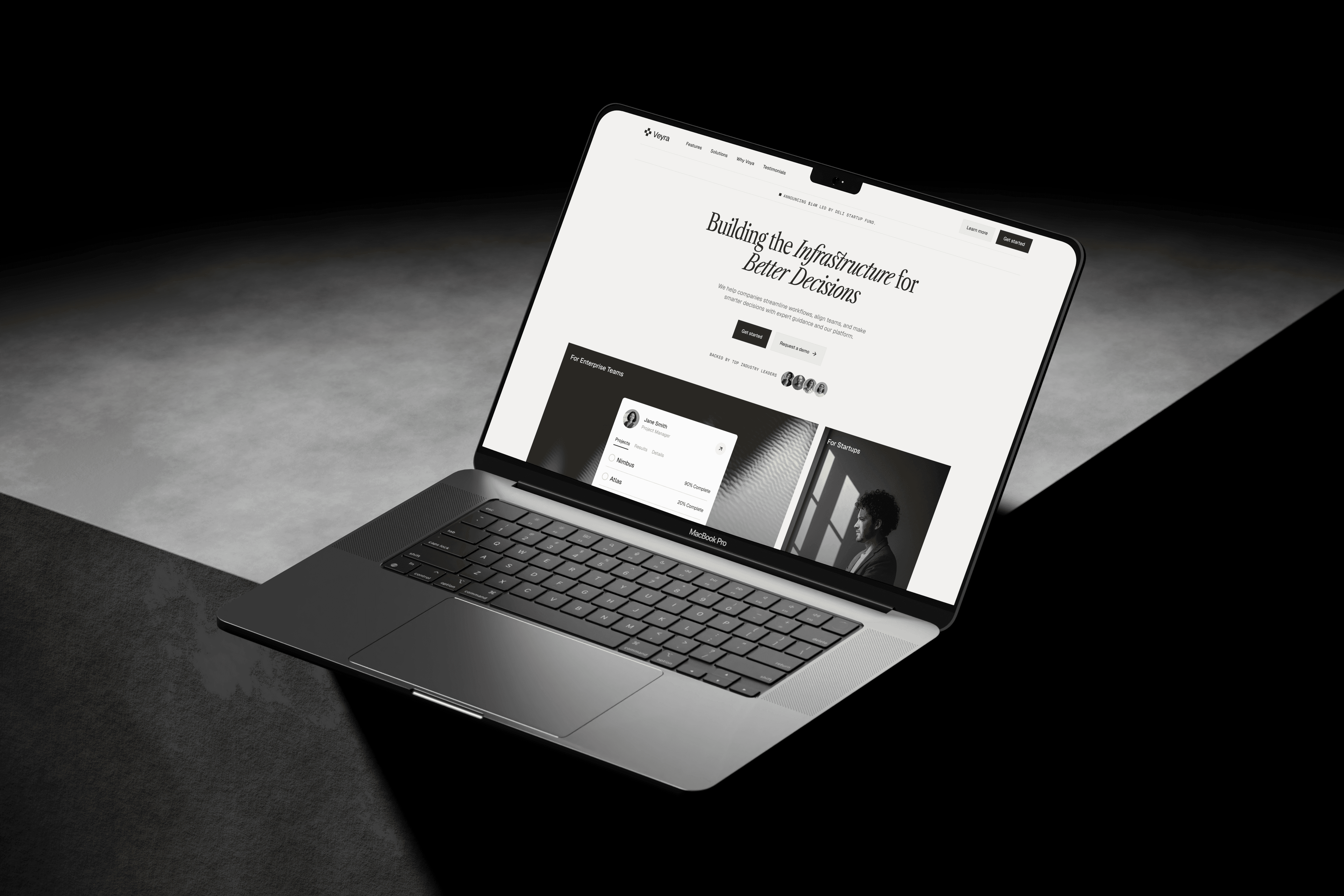 Landing page converted from Figma to Webflow with clean responsive design and gsap animations