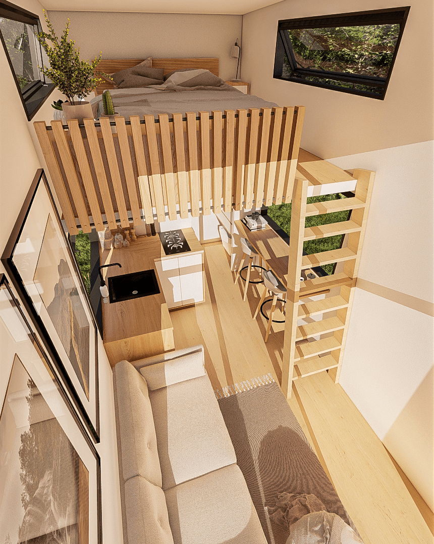 Nomad 6m/20ft tiny house interior