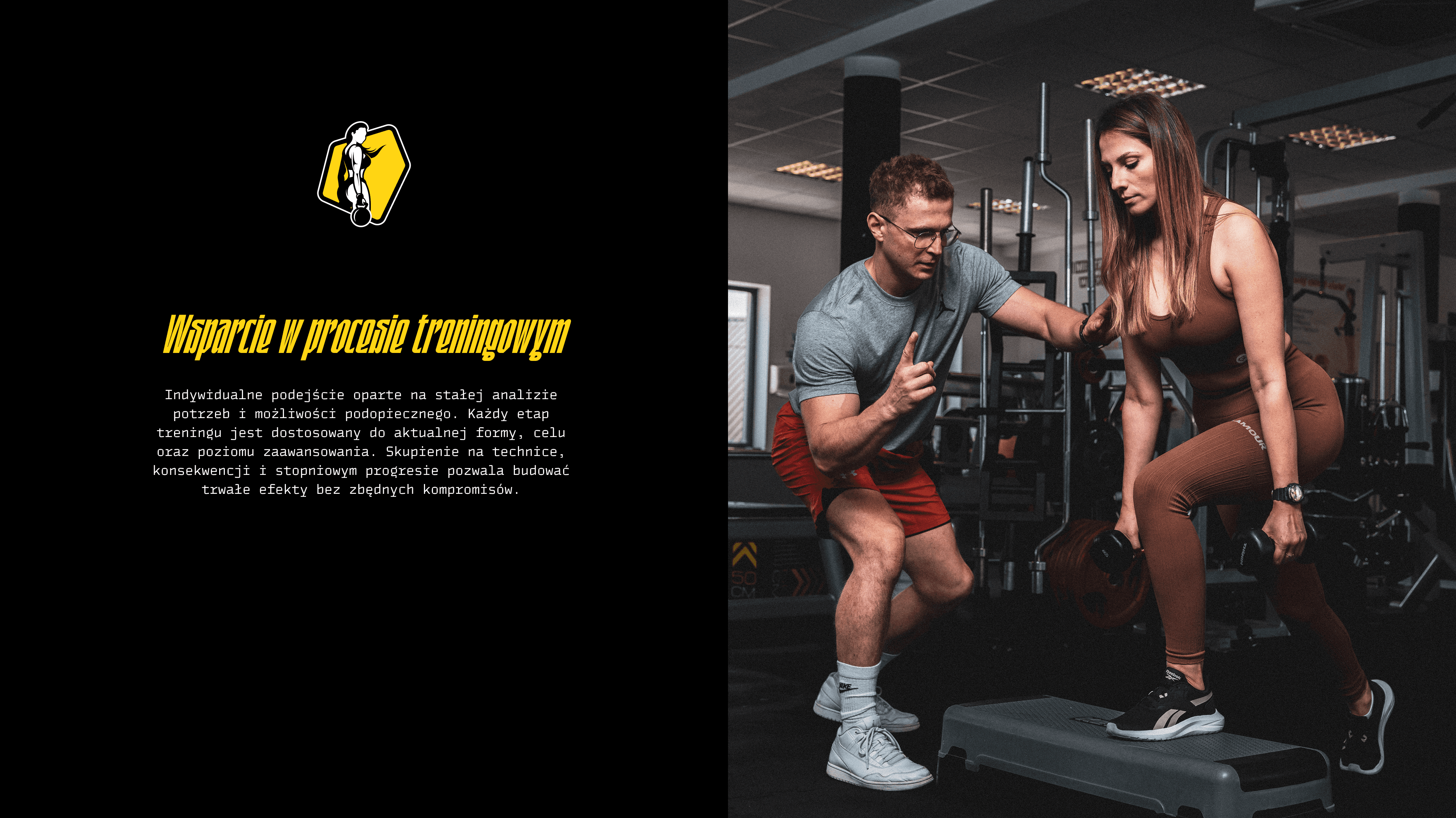 Personal trainer during a workout