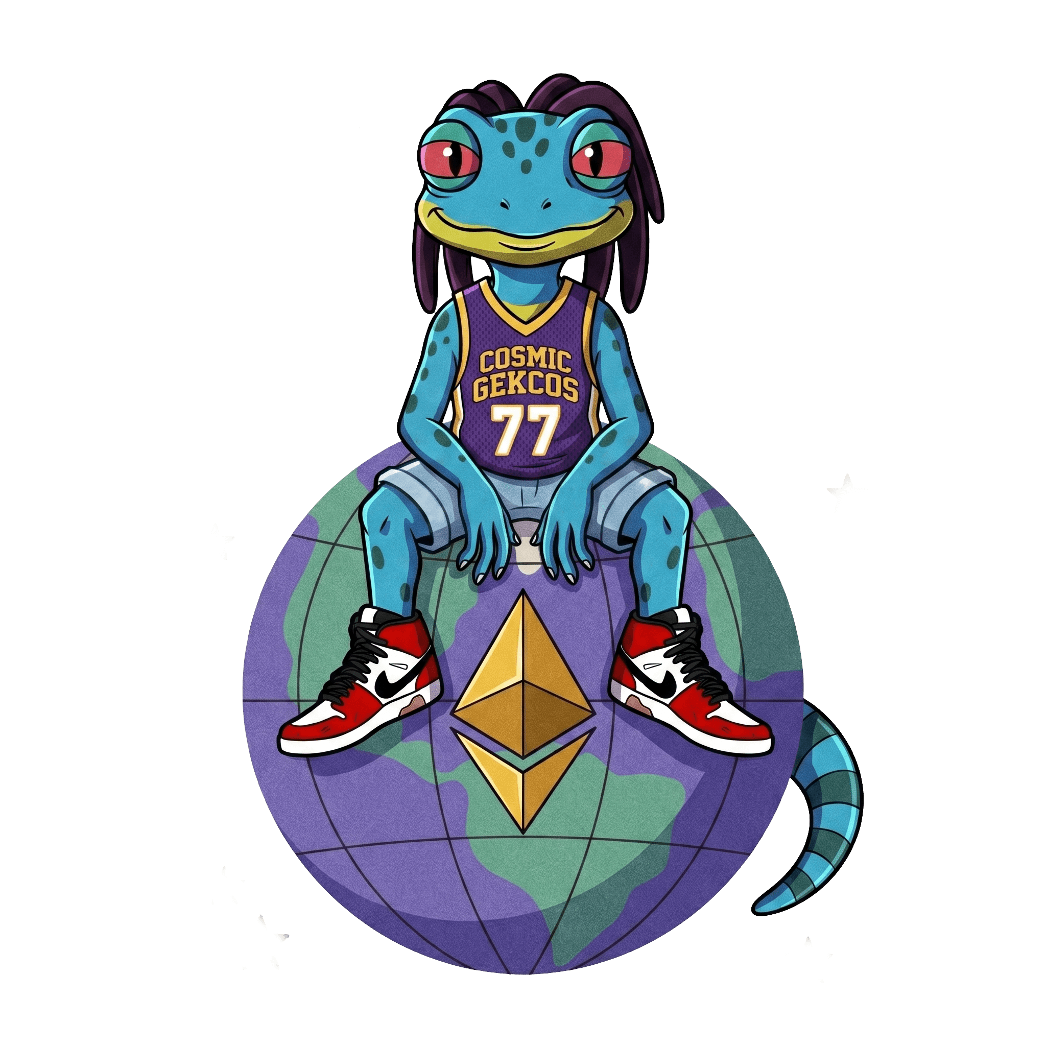 illustration of a globe with bitcoin logo