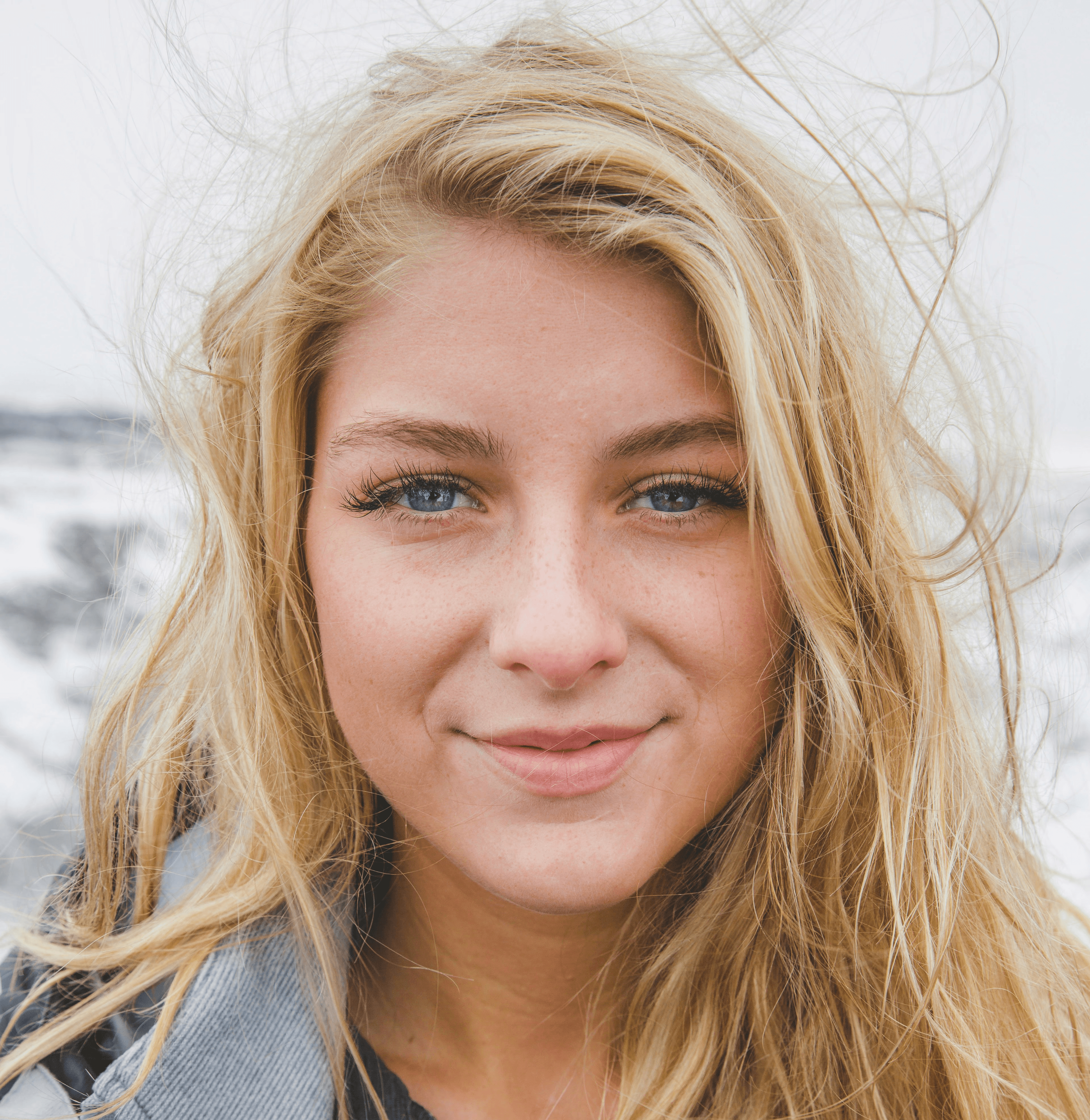 woman in gray jacket