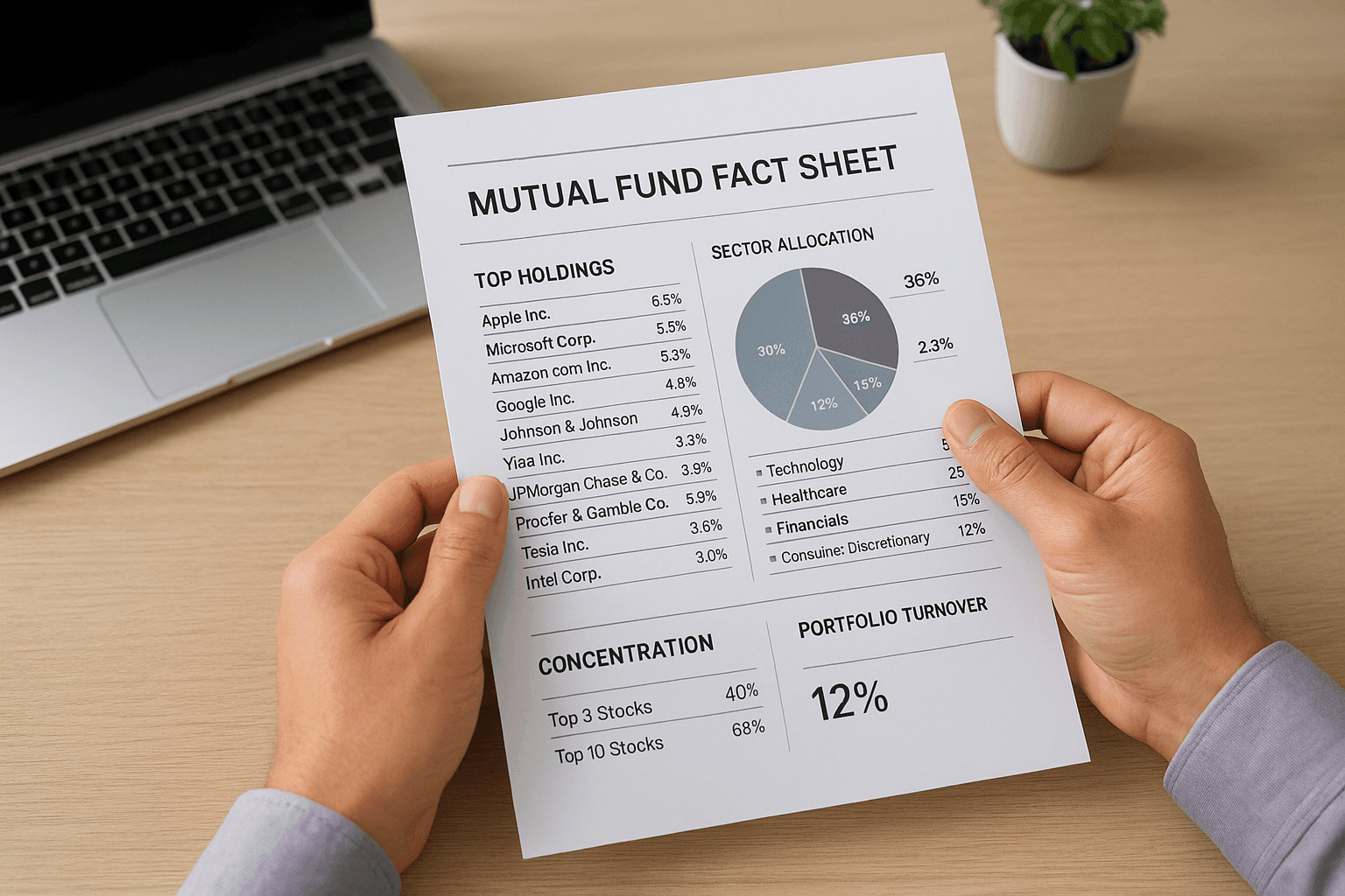Top holdings and sector allocation