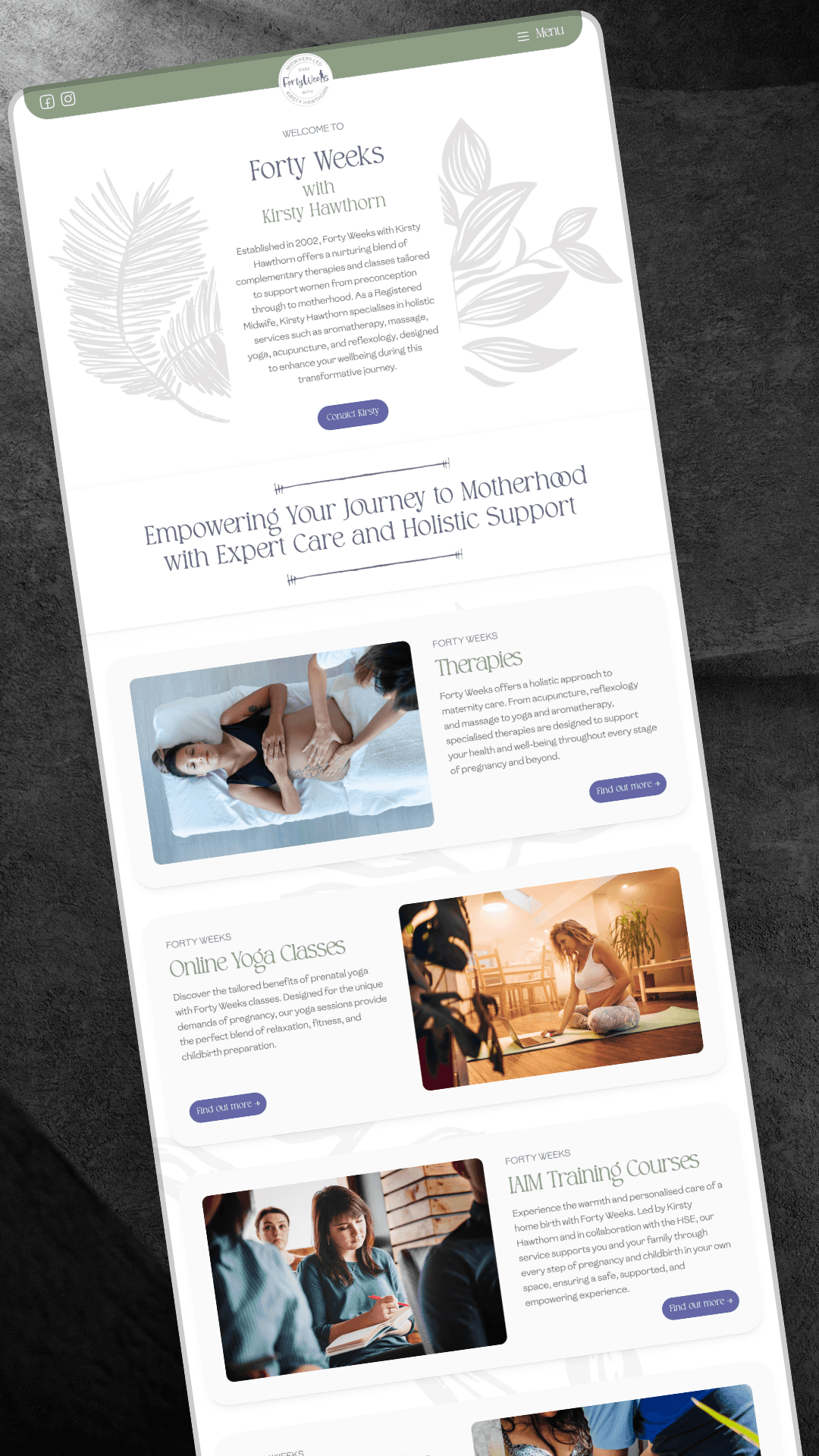 Forty Weeks with Kirsty Hawthorn