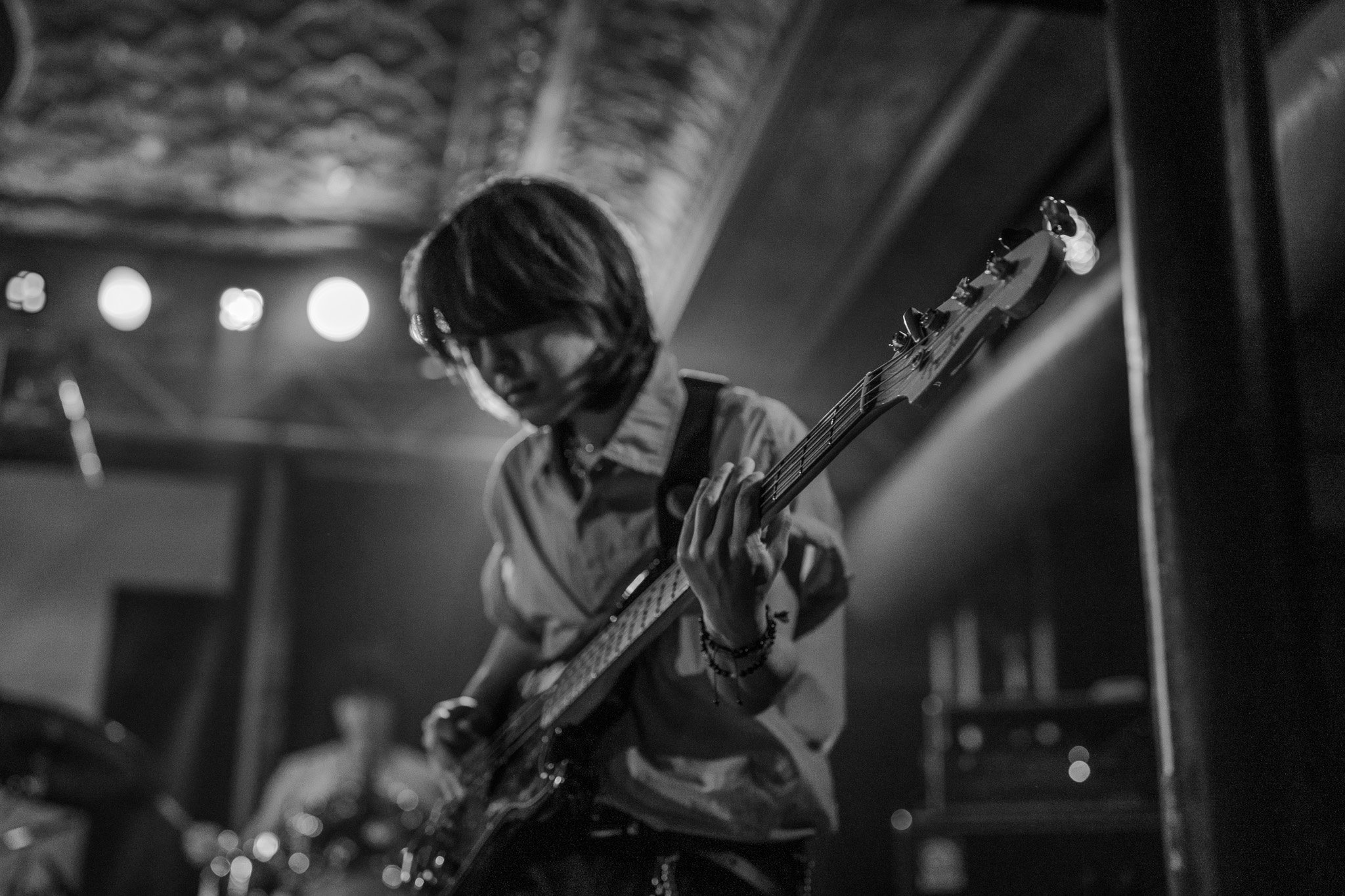 erin Baek performing with The Volunteers at Deluxe Basement in Indianapolis