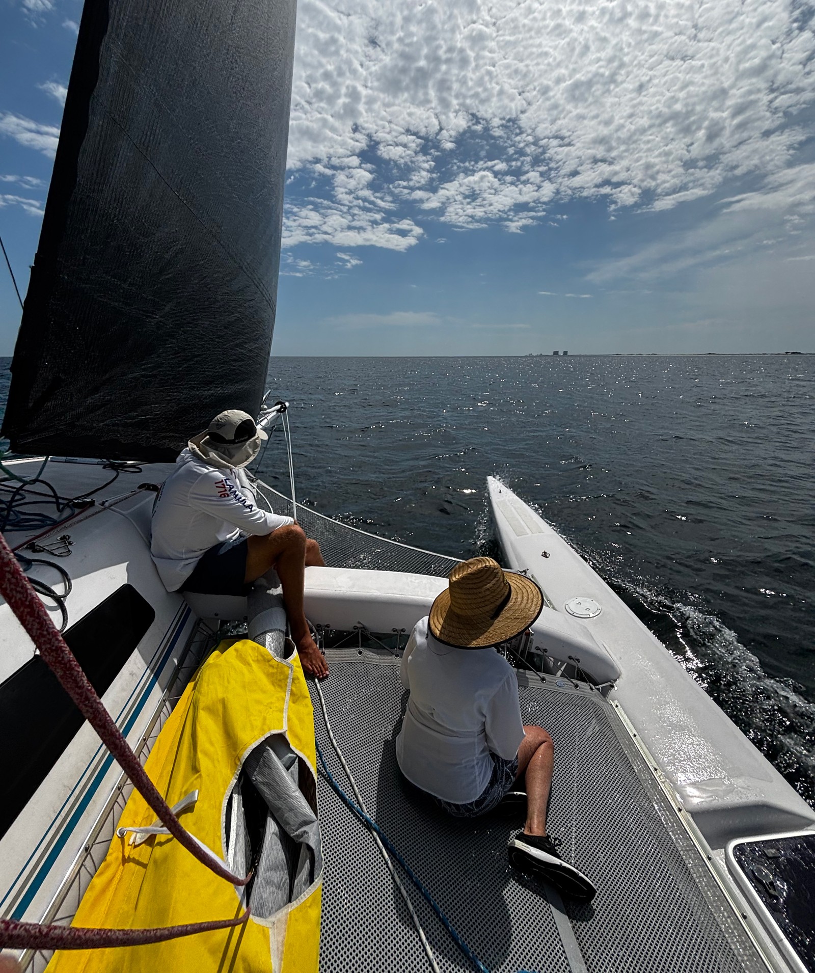 group on sailboat