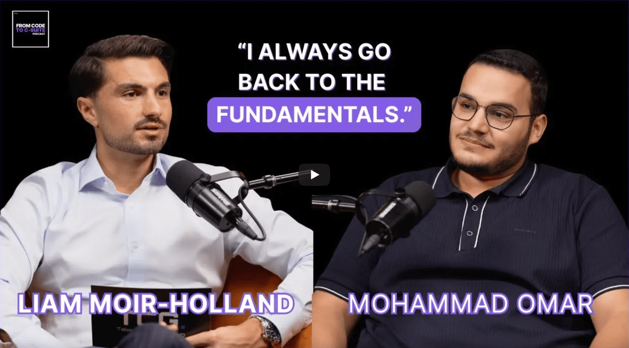 Image of Liam Moir-Holland & Mohammed Omar having a conversation 