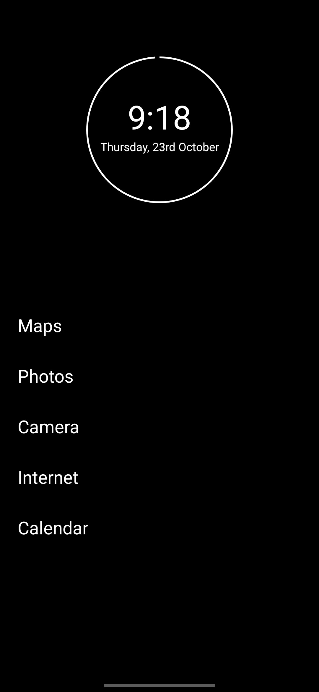 Minimalist Phone Home Screen