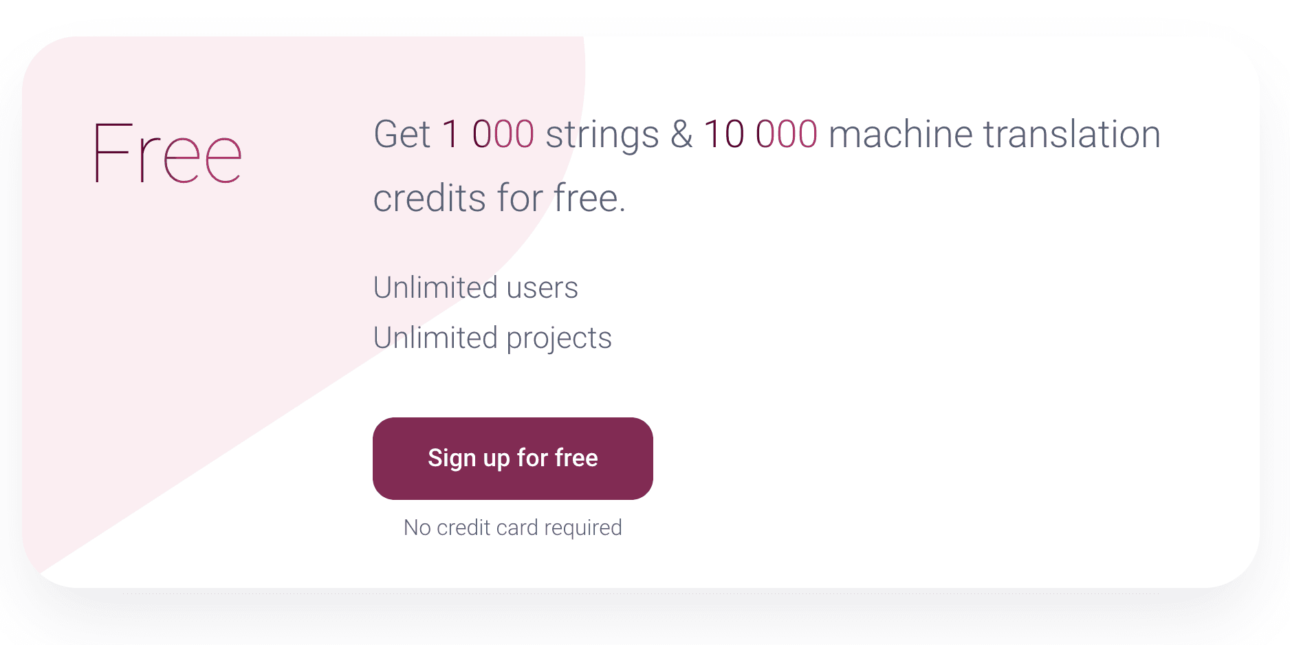 Free translation for website