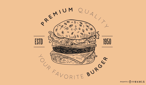 burger logo template