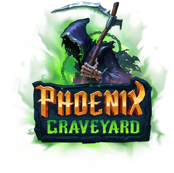 Phoenix Graveyard — Grim Reaper derrière le logo du jeu
