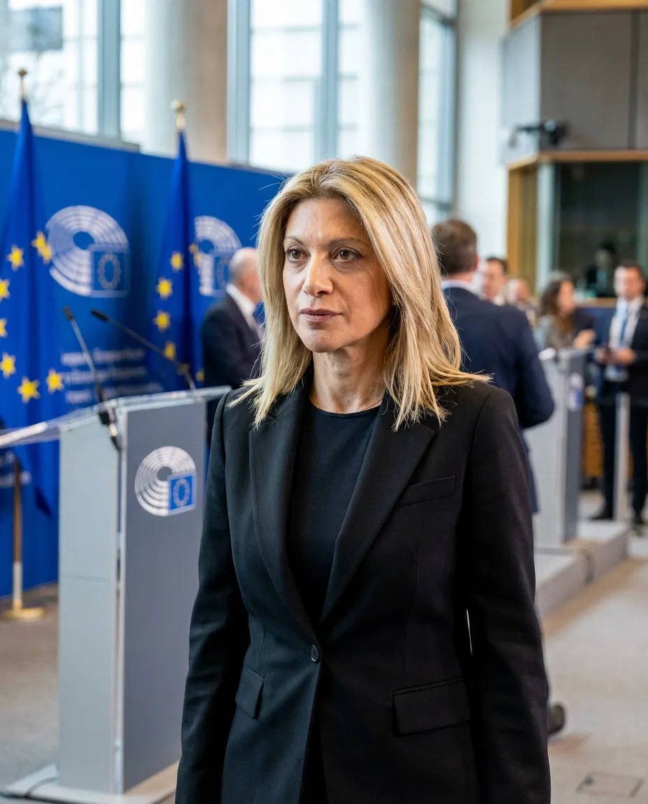 Maria Karystianou in a public appearance