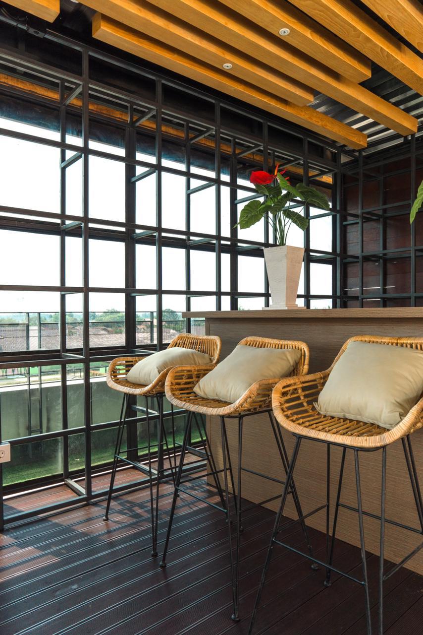 living room with brown wooden table and chairs
