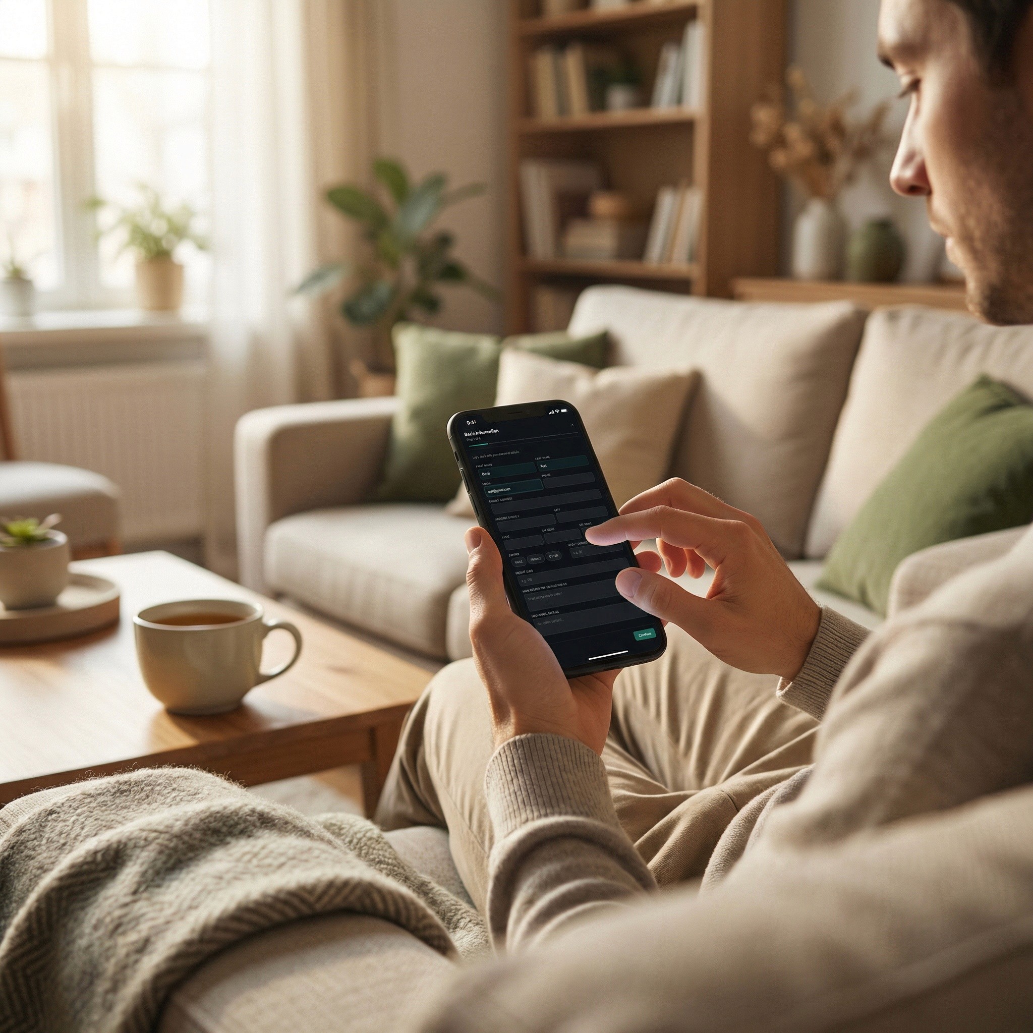 a person holding a phone