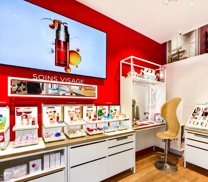 Weezago | Logiciel Affichage Dynamique | Boutiques Clarins