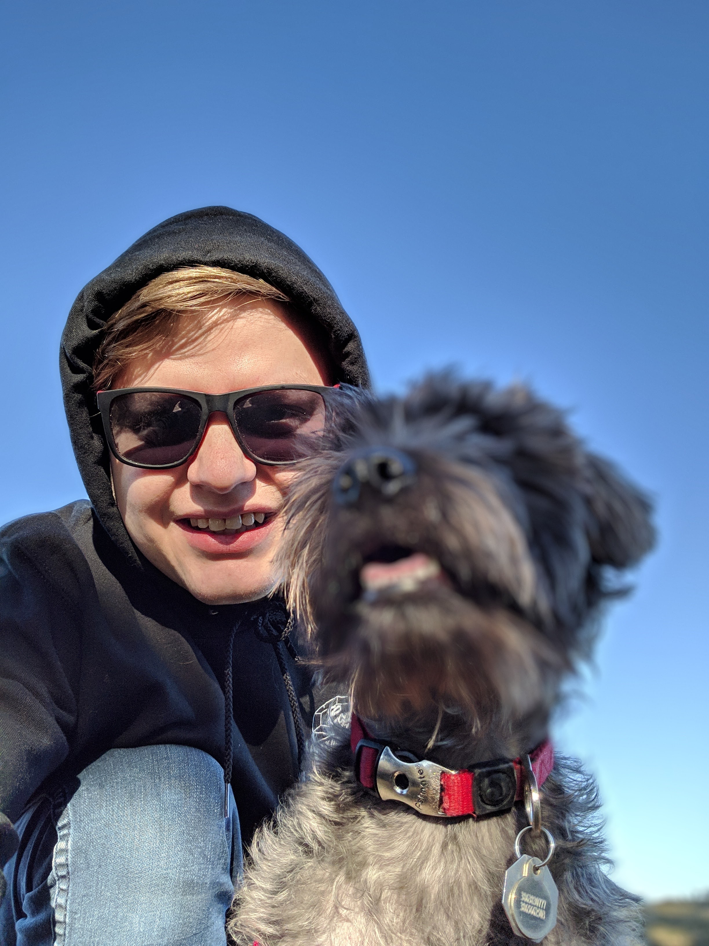 A young man riding a bicycle