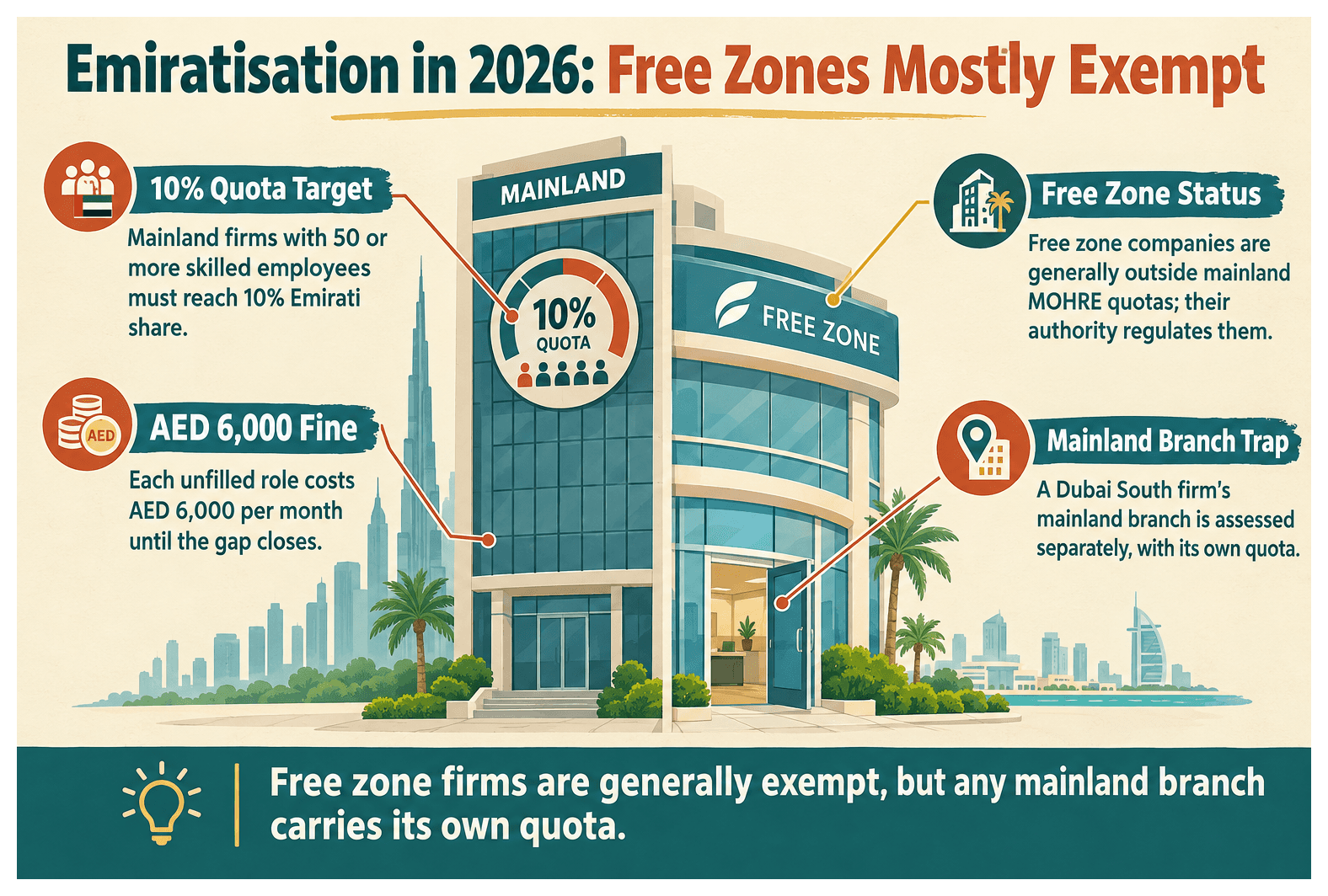 Infographic: What Is Emiratisation and Does It Apply to Free Zones in 2026